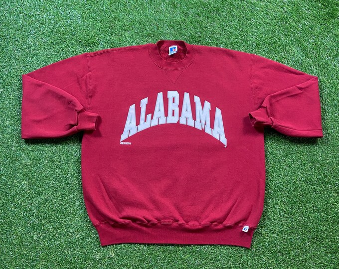 Vintage University of Alabama Crewneck Sweatshirt Made USA Size Xtra Large XL Crimson Tide NCAA College Football Roll Tide 1990s Pull Over