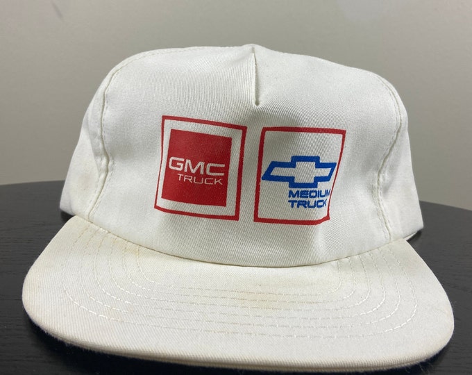Vintage GMC Truck Medium Truck Snapback Hat Cap Identity Headwear Made Usa OSFA NASCAR Racing Daytona 500 Luxury Vehicles 1990s 90s