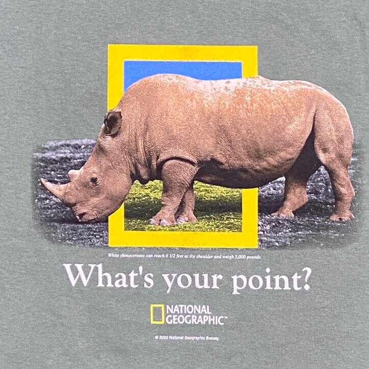 Vintage National Geographic What's Your Point Rhino T - Etsy Finland Vintage National Geographic What's Your Point Rhino T - Etsy Finland