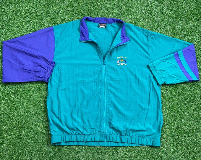 Vintage Ryder Cup Oak Hill Windbreaker Zip Up Jacket Size Medium M Multicolor Streetwear Sport Active Wear Classic Light Rain Coat 1990s