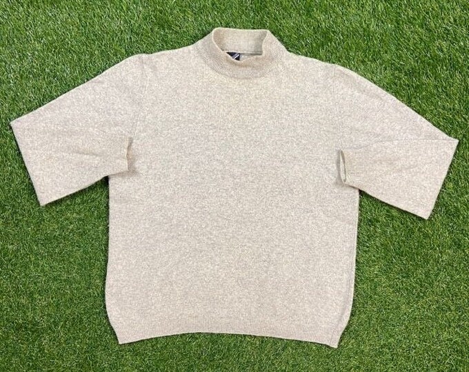 Vintage LambsWool Crewneck Sweater Size Large L Quality Warm Winter Fashion Pull Over Oversized Lamb Wool 1980s 80s