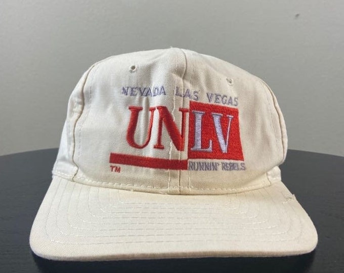Vintage UNLV University of Nevada Running Rebels Snapback Hat The Signature OSFA Las Vegas NCAA College Basketball 1990s 90s