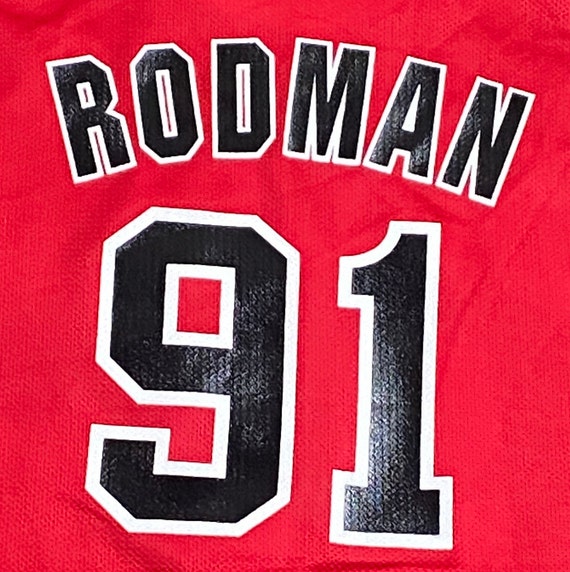 NBA Dennis Rodman Chicago Bulls #91 Jersey Champion size XL18-20