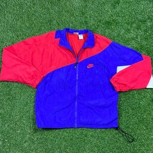 Vintage Nike Windbreaker Jacket Zip Up Jacket Sportswear Size Large L Athletic Wear Classic 90&#39;s 1990s Light Rain Jacket Coat