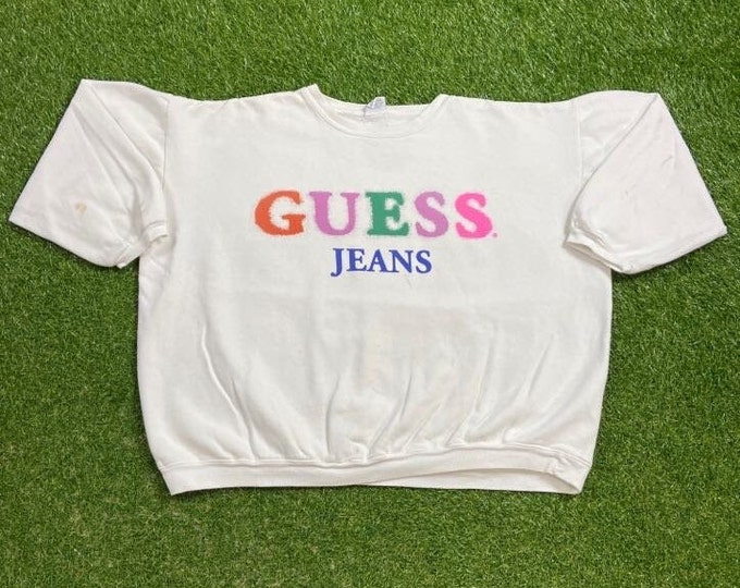 Vintage Guess Jeans USA Crewneck Sweatshirt Size Medium M 80's Classic Rare GUESS ? Jeans Original George's Marciano Pull Over
