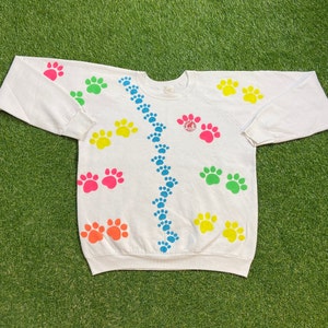 Vintage Michigan Human Society Sudadera con cuello redondo Hecho en EE. UU. Tamaño Xtra Large XL Protección animal Cachorro Perro Raza 1990s 90s Pull Over