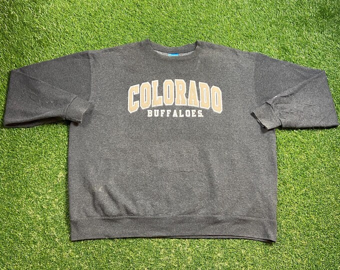 Vintage University of Colorado Buffalos Crewneck Sweatshirt Champion Size XXL 2XL NCAA College Football Boulder Denver 1990s 90s Oversized