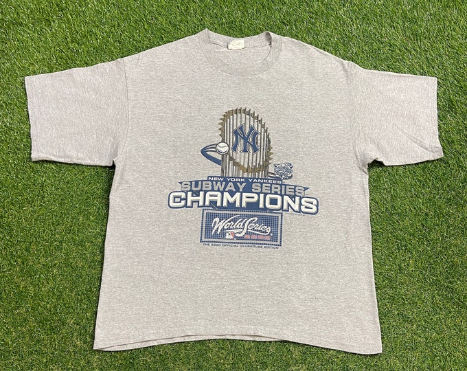Vintage New York Yankees 2000 World Series Champions T Shirt Tee Size Xtra Large XL MLB Baseball Nyc Bronx Bombers Jeter Judge Classic 00s