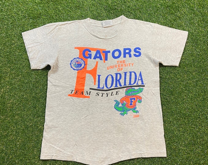 Vintage Florida Gators T Shirt Tee Made USA Size Large L NCAA College Football UF University of Florida 1990s 90s