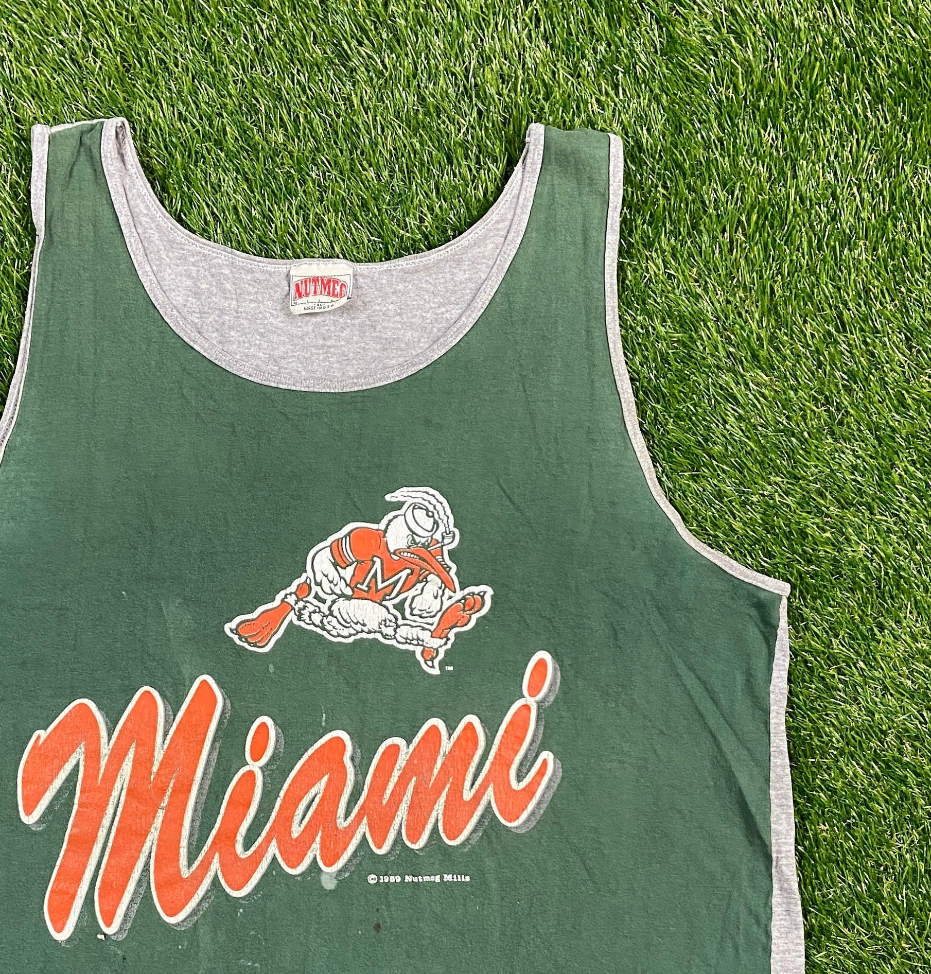 Vintage University of Miami Hurricanes Tank Top T Shirt Tee | Etsy