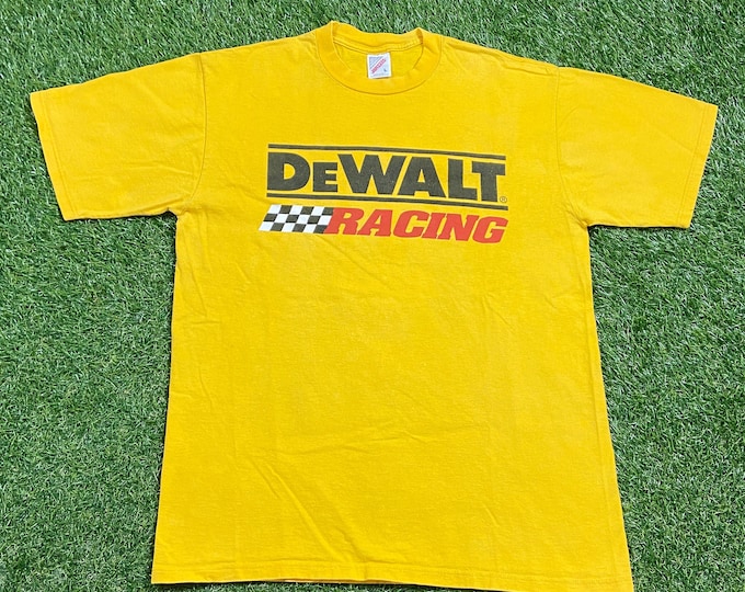 Vintage Dewalt Racing T Shirt Tee Made USA Size Large L NASCAR Daytona 500 Motor Speedway Racing Classic Rare 1990s 90s