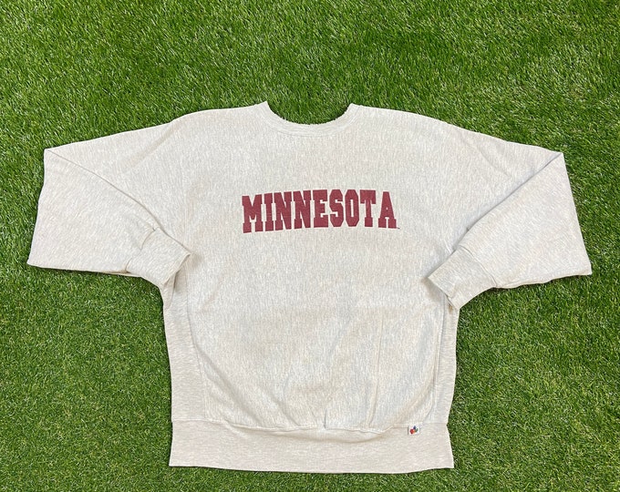 Vintage University of Minnesota Golden Gophers Crewneck Sweatshirt Size Xtra Large XL NCAA College Football Pull Over Oversized