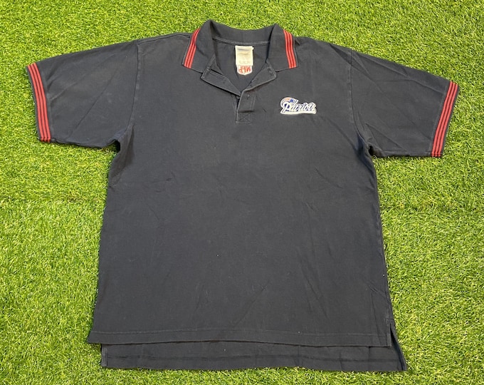 Vintage New England Patriots Polo Shirt Adidas Size Xtra Large XL NFL Football Boston Massachusetts Tom Brady 1990s 90s