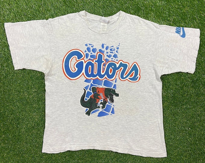 Vintage Florida Gators T-Shirt Tee Nike Made USA Size Large L NCAA College Football UF University of Florida 1990s 90s Rare