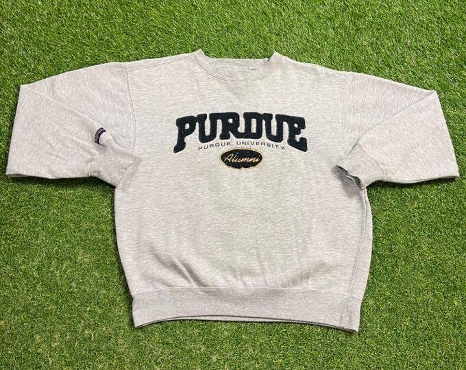 Vintage Purdue University Boilermakers Crewneck Sweatshirt Size Medium M NCAA College Basketball Indiana Pull Over Oversized 1990s 90s