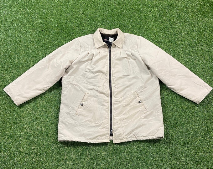 Vintage Zip Up Jacket Sports Master Made USA Large L American Apparel Warm Coat 1990s 90s