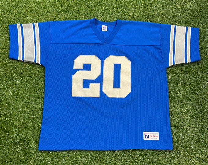 Vintage Detroit Lions Barry Sanders Jersey Made USA Size XXL 2XL NFL Football Michigan 1980s 80s