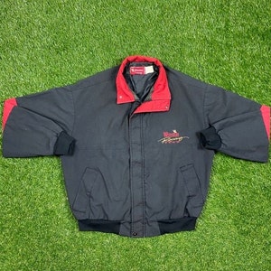 Vintage Winston Racing Team Jacket Swingster Made USA Size Large L NASCAR All Over Racing Dayton 500