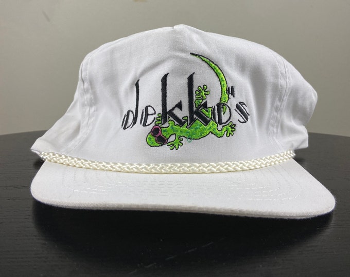 Vintage Dekko's Strap Back Hat OSFA KC Urban Gear Gecko Skateboard 1990s 90s Florida Beach