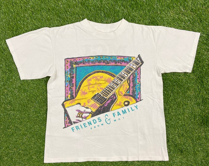 Vintage Monterey Bay Blues Festival T Shirt Tee Premier Sportswear Made USA Size Large L Friends and Family from MCI 1990s 90s