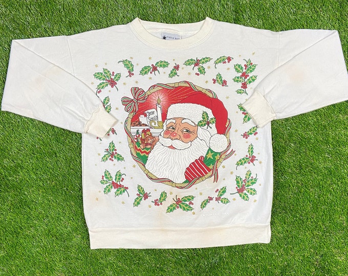 Ugly Dear Santa Christmas Sweater Vintage Tacky Holiday Party Merry Santa Classic Large Xmas 90s 80s Knit