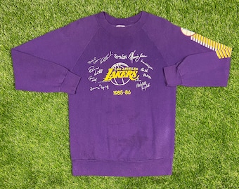 Vintage Los Angeles Lakers Basketball Crewneck Sweater 1985-1986 Pull Over NBA Small Kobe California 80s Lebron 1980s Purple Rare Champion