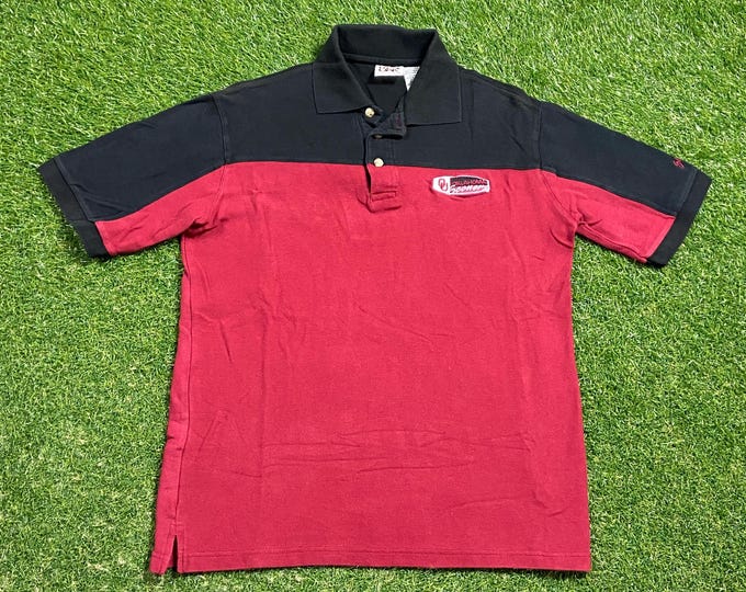 Vintage University of Oklahoma Sooners Polo Shirt Size Medium M NCAA College Football 1990s 90s