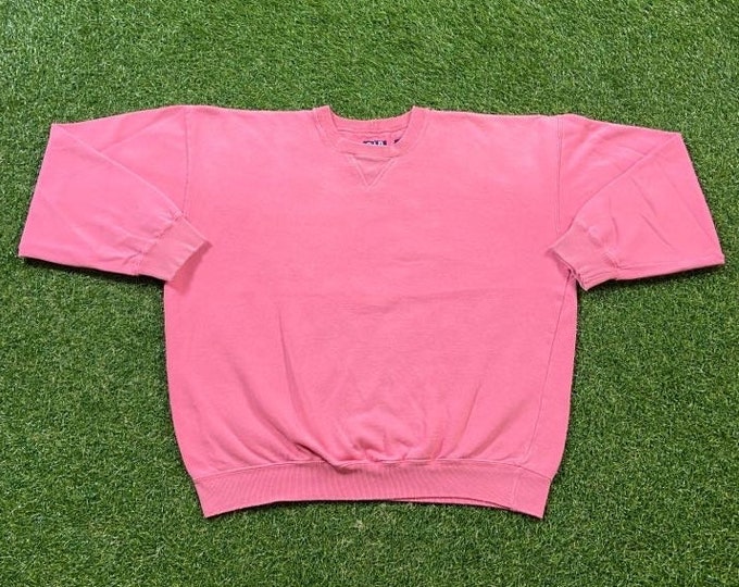 Vintage Plain Pink Gap Crewneck Sweatshirt Made USA Size Large L The Gap American Worldwide Clothing Accessories Retail Yeezy Pull Over