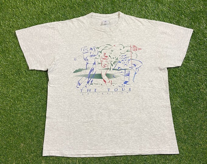 Vintage The Tour Collection T Shirt Tee Made USA Size Xtra Large XL Golf US Open Masters Collection Tiger Woods 1990s 90s