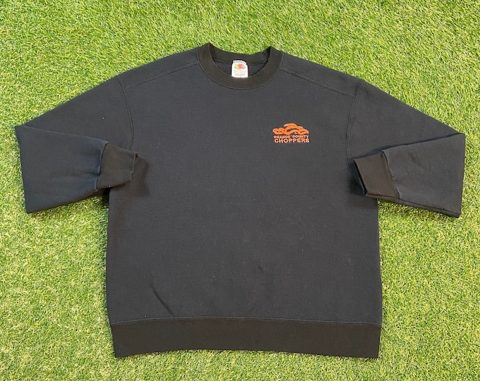 Vintage Orange County Choppers Crewneck Sweatshirt Size Large L Harley Davidson HOG Bike Week Motorcycle 1990s 90s Pull Over Oversized