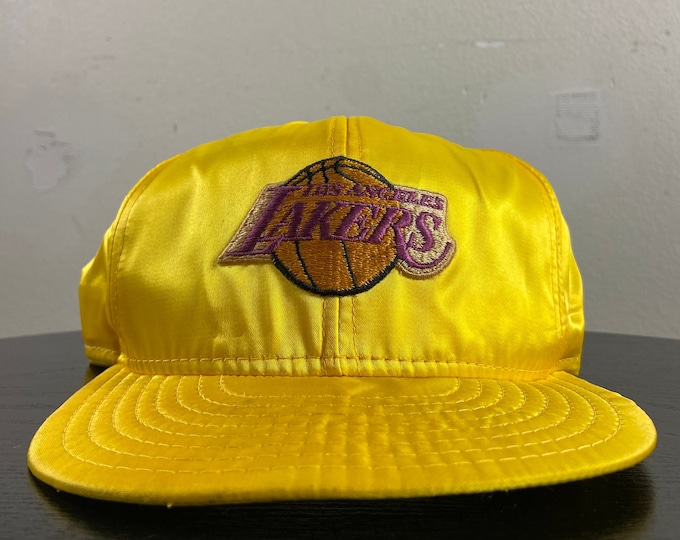 Vintage Los Angeles Lakers Snapback Hat Cap Made USA OSFA NBA Basketball 1990s 90s Rare Magic Kobe Shaq