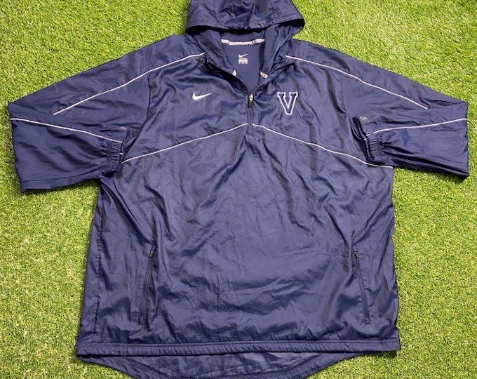 Vintage Villanova University Windbreaker Jacket Nike Size 3X NCAA College Basketball Philadelphia Pennsylvania Light Rain Coat 1990s 90s