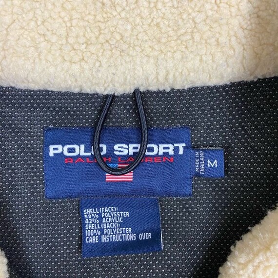 Vintage Polo Sport Ralph Lauren Wool Zipper Jacket Quality 90s