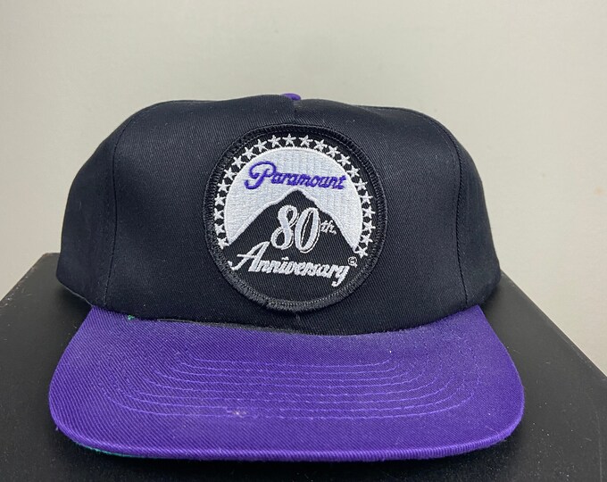 Vintage Paramount Pictures 80th Anniversary Snapback Hat Film Studio Big Five Los Angeles Movie Nickelodeon Director