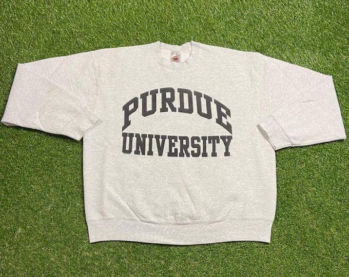Vintage Purdue University Boilermakers Crewneck Sweatshirt Made USA Size Xtra Large XL NCAA College Basketball Indiana Pull Over Oversized