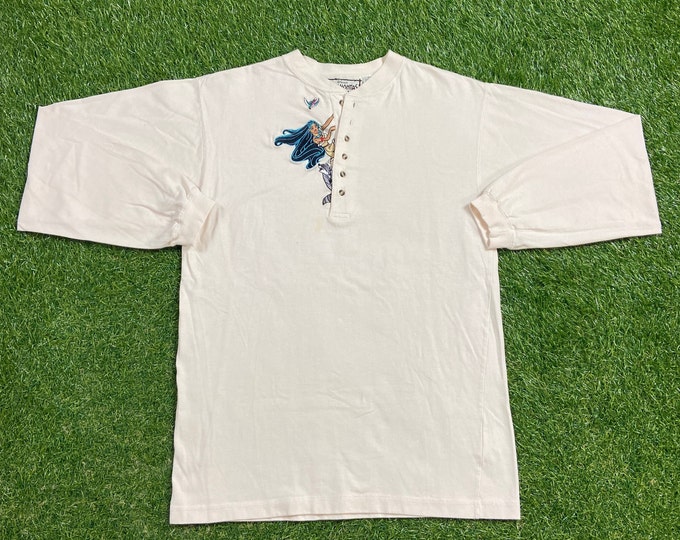 Vintage Pocahontas Long Sleeve Shirt Size Small S Walt Disney World Magic Kingdom WDW Disneyland 1995 Animation Film 1990s 90s