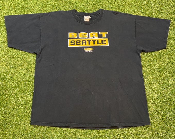 Vintage Beat Seattle T Shirt Tee Size XXL Pittsburgh Steelers 2006 World Champions NFL Football Pennsylvania Steel Curtains Classic 00s