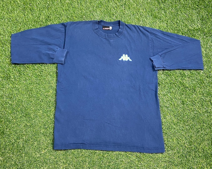 Vintage Kappa Long Sleeve Shirt Made USA Size Medium M Italy Italian Classic Sportswear 1990s 90s