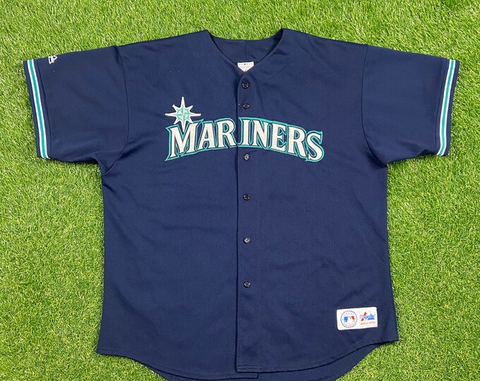 Vintage Seattle Mariners Ken Griffey Jr #24 Jersey Majestic Made USA Size XXL 2XL MLB Baseball Washington