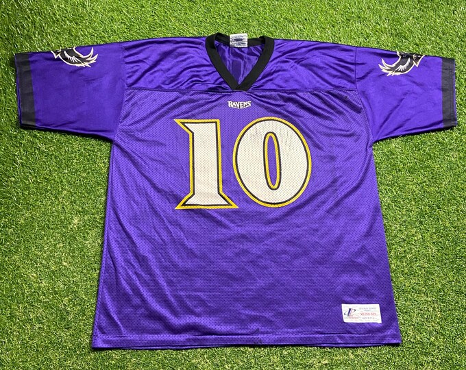 Vintage Baltimore Eric Zeier Jersey Logo Athletic Made USA Size Xtra Large XL NFL Football Maryland 1990s 90s