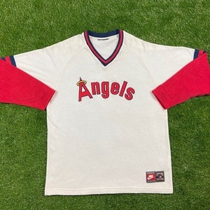 CustomCat Anaheim Angels Angel Wing Retro MLB T-Shirt Red / L