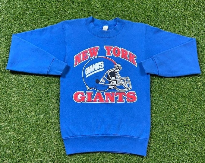 Vintage New York Giants Crewneck Sweatshirt Made USA Size Small S NFL Football Meadowlands Ny Eli Manning Pull Over 1980s
