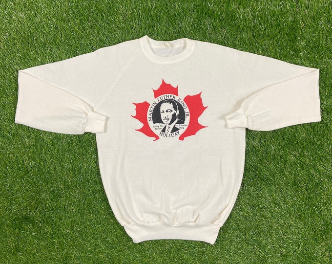Vintage Martin Luther King Jr Bootleg Crewneck Super Shirts Size Medium Civil Rights Movement Charity Freedom Peace Love Unity Canada