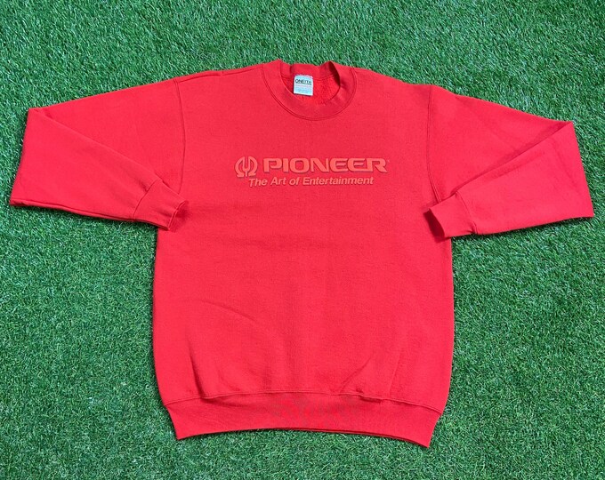 Vintage Pioneer Crewneck Sweatshirt Size Xtra Large XL The Art of Entertainment Quality Oversized Comfy Great Fit Original 90s Pull Over