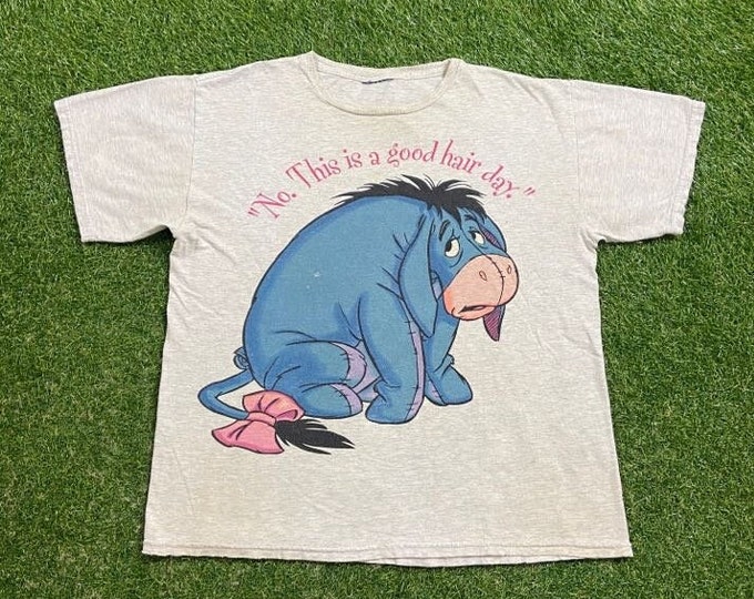 Vintage Eeyore T Shirt Tee Size Large L Winnie The Pooh Walt Disney World WDW Classic Cartoon Mickey Mouse Pooh 1990s 90s