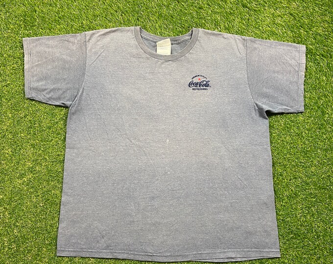 Vintage Rare Coca Cola Coke T Shirt Tee Fruit of the Loom Size Xtra Large XL Classic Cola Soda Pepsi 1990s 90s