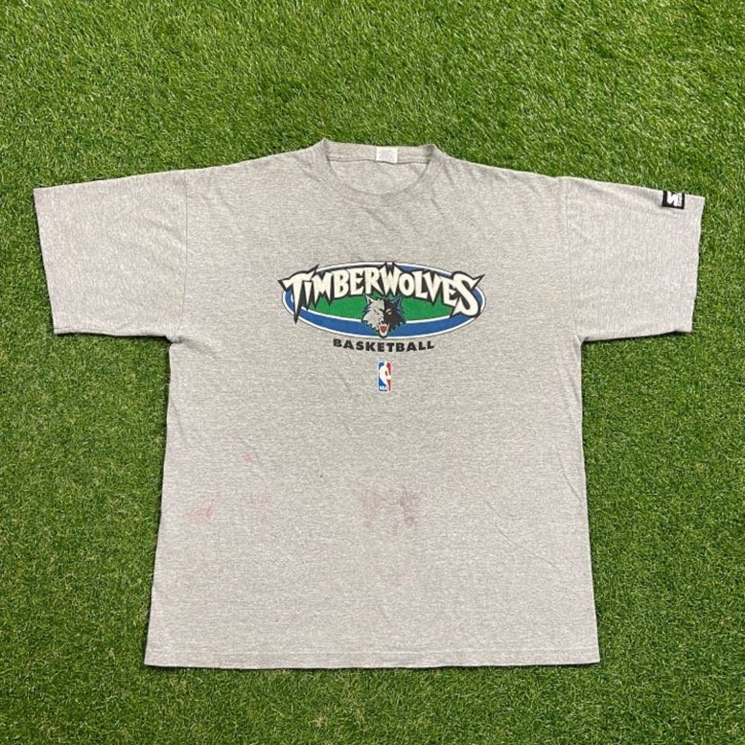 NBA Store Minnesota Timberwolves Women Gray & Blue T-shirt Size S NWT