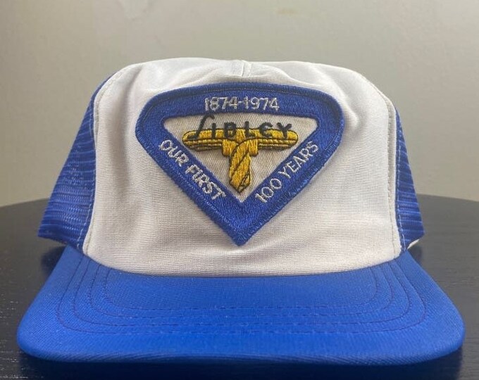 Vintage Sibley  Snapback Hat Made USA OSFA Our First 100 Years Trivet South Bend Indiana Drill Press Manufacturing 1970s 70s