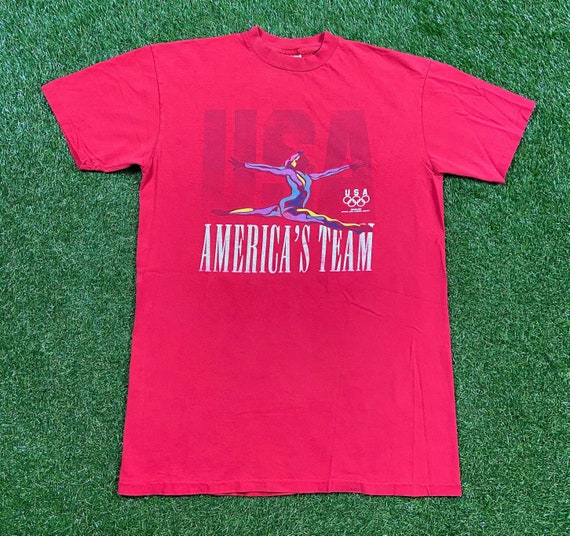 Vintage Olympics USA America's Team T Shirt Tee Hanes Made Vintage Olympics USA America's Team T Shirt Tee Hanes Made