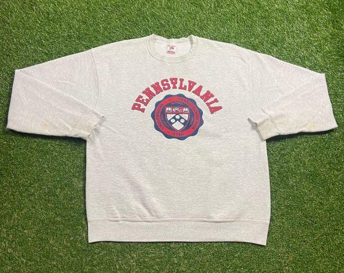 Vintage Penn State University Crewneck Sweatshirt Made USA Size Large L NCAA College Football Pennsylvania Nittany Lions Pull Over Oversized
